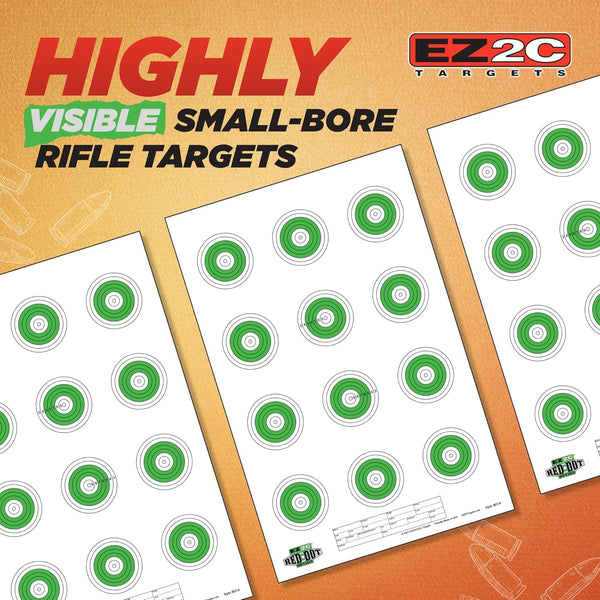 25 EZ2C Targets Style 27/RD10: Small-bore 50ft Paper Shooting Target 11