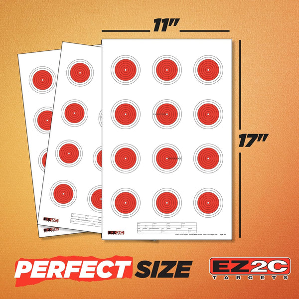 25 EZ2C Targets Style 27/RD10: Small-bore 50ft Paper Shooting Target 11