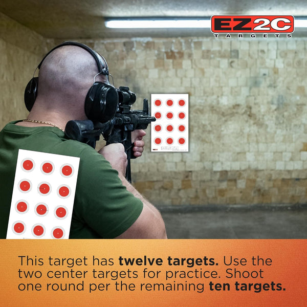 25 EZ2C Targets Style 27/RD10: Small-bore 50ft Paper Shooting Target 11