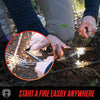 "The Fireline" Bushcraft Survival Knife with 1095 High Carbon Blade Giftset (Black and Orange)