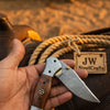 Rosewood Trail Folder Knife 6" Handmade Rosewood Handle EDC Folder