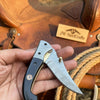 Darkridge Talon Folder Knife 8" Handmade Damascus Steel Hawkbill Blade
