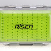 Waterproof fly boxes with green silicone insert