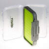 Waterproof fly boxes with green silicone insert