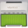 Waterproof fly boxes with green silicone insert