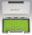 Waterproof fly boxes with green silicone insert