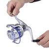 YUMOSHI AF1000-7000 12BB Gear Ratio 5.5:1 Half Metal Fishing Spinning Reel Machined aluminum Spool with Exchangeable Handle