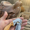Honeywood Hawkbill Folder Knife 8" Handmade Wood Handle Damascus Blade