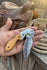 Honeywood Hawkbill Folder Knife 8" Handmade Wood Handle Damascus Blade
