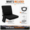 LITEGUEST Heated Outdoor Seat Cushion with Backrest – Warm for Camping
