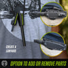 "The Fireline" Bushcraft Survival Knife with 1095 High Carbon Blade Giftset (Black and Green)