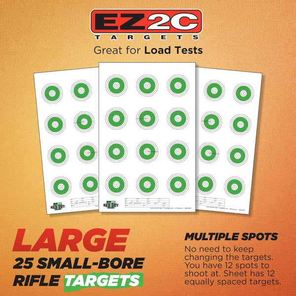 25 EZ2C Targets Style 27/RD10: Small-bore 50ft Paper Shooting Target 11