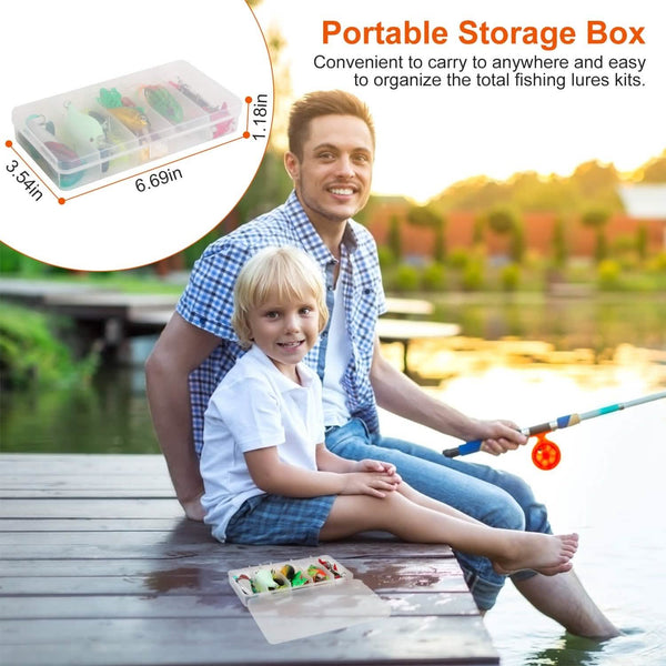 94-Piece: Fishing Lures Kit Soft Plastic Fishing Baits Set