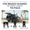 Beach Wagon Cart with Big Wheels – Foldable Utility Wagon Black