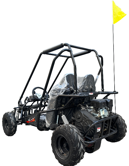 TrailMaster Apache 7 212cc Youth Go Kart for Kids Ages 10+ – Full Roll Cage, High-Back Seats, Over-the-Shoulder Harnesses, Air-Cooled Engine
