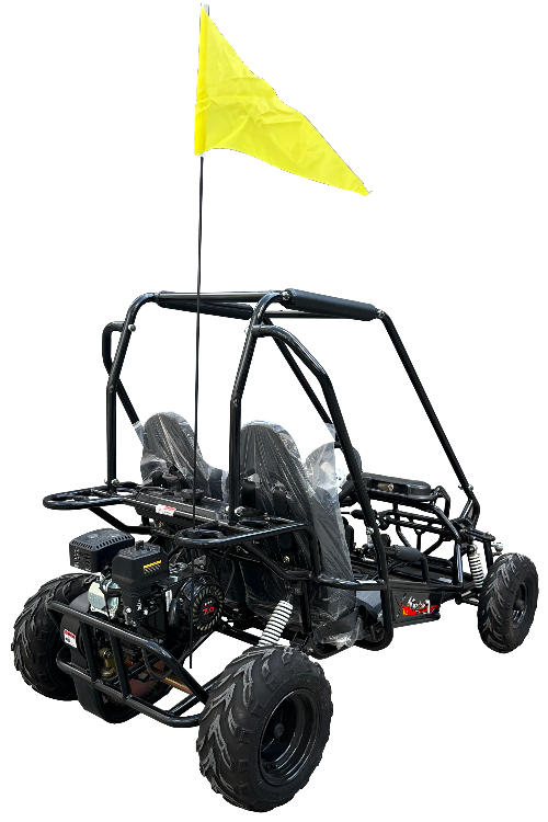TrailMaster Apache 7 212cc Youth Go Kart for Kids Ages 10+ – Full Roll Cage, High-Back Seats, Over-the-Shoulder Harnesses, Air-Cooled Engine