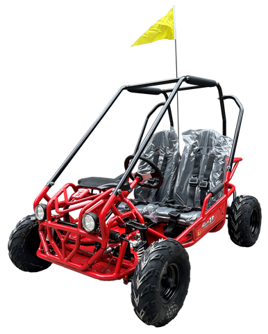 TrailMaster Apache 7 212cc Youth Go Kart for Kids Ages 10+ – Full Roll Cage, High-Back Seats, Over-the-Shoulder Harnesses, Air-Cooled Engine