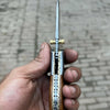 Dusty Trail Pocket Knife 7" Handmade Damascus Steel Folding Knife | JW Steelcrafts