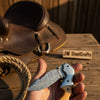 Honeywood Hawkbill Folder Knife 8" Handmade Wood Handle Damascus Blade