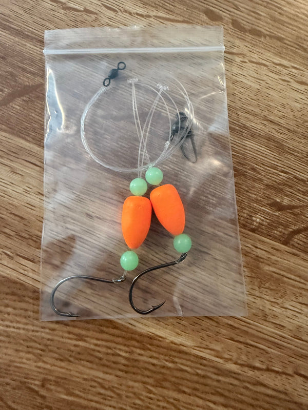Pompano Rig - 2/0 Circle Hook with different color options.