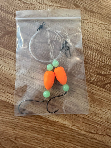 Pompano Rig - 2/0 Circle Hook with different color options.