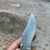 Jadeline Damascus Folder 7" Handmade Turquoise-Green Resin Handle