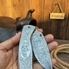 Obsidian Mosaic Folder Knife 8" Handmade Damascus Liner Lock