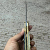 Stagline Damascus Folder 7" Handmade Horn Handle Damascus Bolster