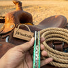 Jadeline Damascus Folder 7" Handmade Turquoise-Green Resin Handle