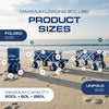 Beach Wagon Cart with Big Wheels – Foldable Utility Wagon Blue