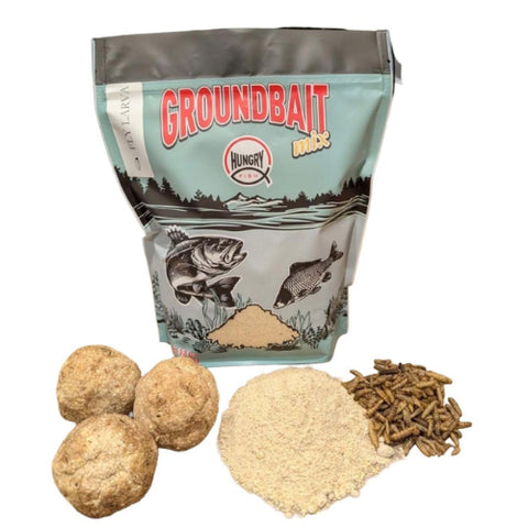 HungryFish GroundBait Mix - ( Fly Larva ) 2 lb
