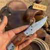 Dusty Trail Pocket Knife 7" Handmade Damascus Steel Folding Knife | JW Steelcrafts