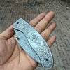 Obsidian Mosaic Folder Knife 8" Handmade Damascus Liner Lock
