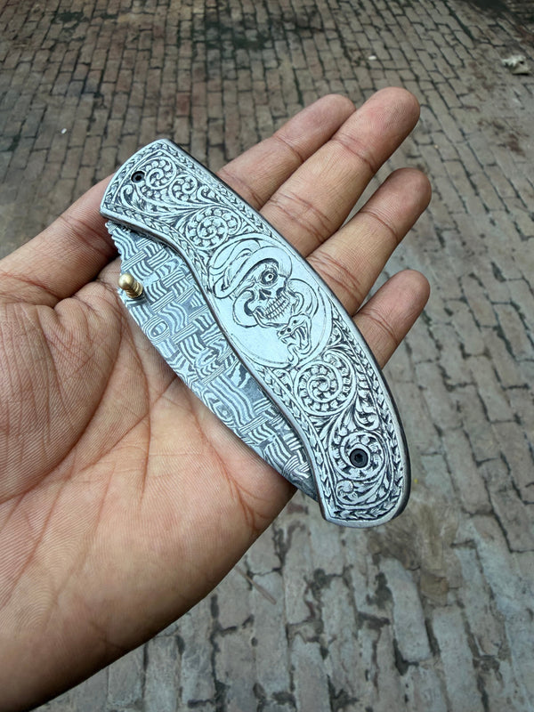 Obsidian Mosaic Folder Knife 8