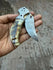 Pearlridge Damascus Folder 7" Handmade Mother of Pearl Lock Back