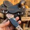 Duskhorn Damascus Folder 7.5" Handmade Micarta Handle Horn Bolster