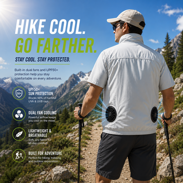 LITEGUEST UPF50+ Cooling Fan Vest | Outdoor Sun Protection Gear