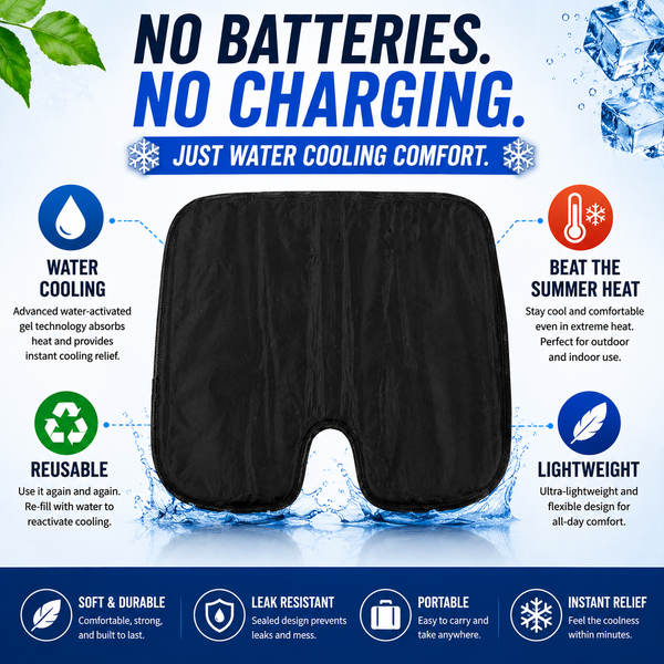 LITEGUEST Water Cooling Seat Cushion | Battery-Free Outdoor Cooling Pad