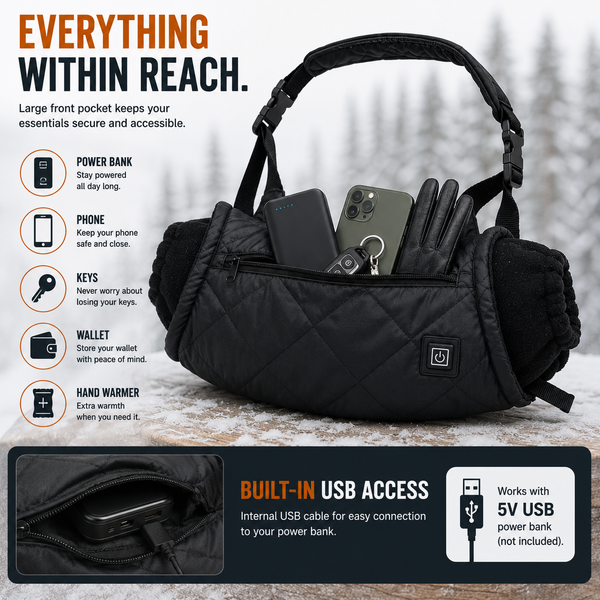 LITEGUEST Heated Hunting Hand Muff | USB Hand Warmer