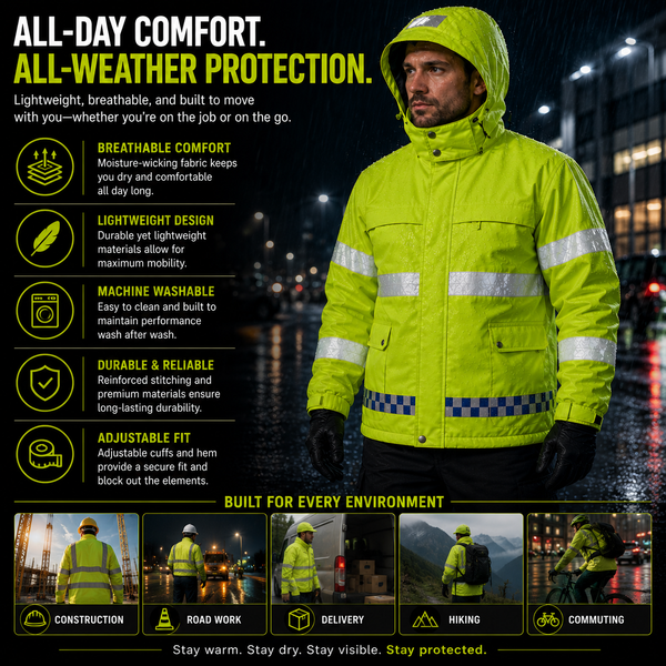 LITEGUEST 8-Zone Heated Reflective Jacket | Outdoor Utility Coat
