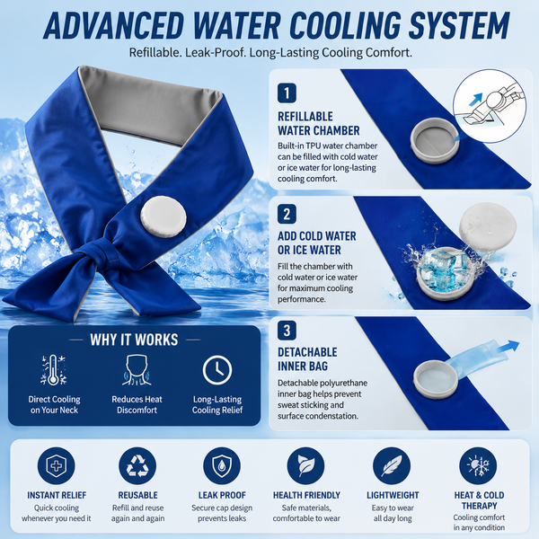 LITEGUEST Water Cooling Neck Wrap | Long-Lasting Outdoor Cooling Gear
