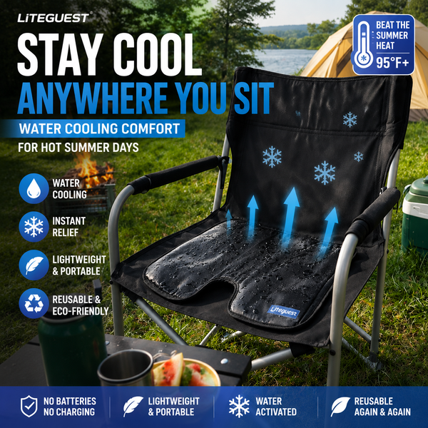 LITEGUEST Water Cooling Seat Cushion | Battery-Free Outdoor Cooling Pad