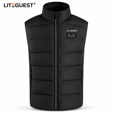 LITEGUEST 15-Zone Dual Control LED Safety Heated Vest | USB Heating