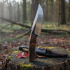 D2 Hunting Knife Antler Handle Rosewood Full Tang