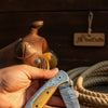 Boneridge Damascus Folder 7" Premium Bone Handle with Damascus Bolster