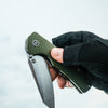 The Clip Point Folding Pocket Knife Giftset for Men and Women (Silver and Green)
