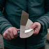 The Straight Back Folding Pocket Knife Giftset for Men and Women (Silver and Black)