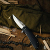 The Straight Back Folding Pocket Knife Giftset for Men and Women (Silver and Black)