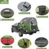 5.5-6.7ft Portable Pickup Truck Bed Tent Green