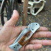 Rosewood Trail Folder Knife 6" Handmade Rosewood Handle EDC Folder